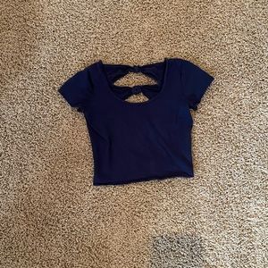 Abercrombie & Fitch XS Navy Blue Crop Top